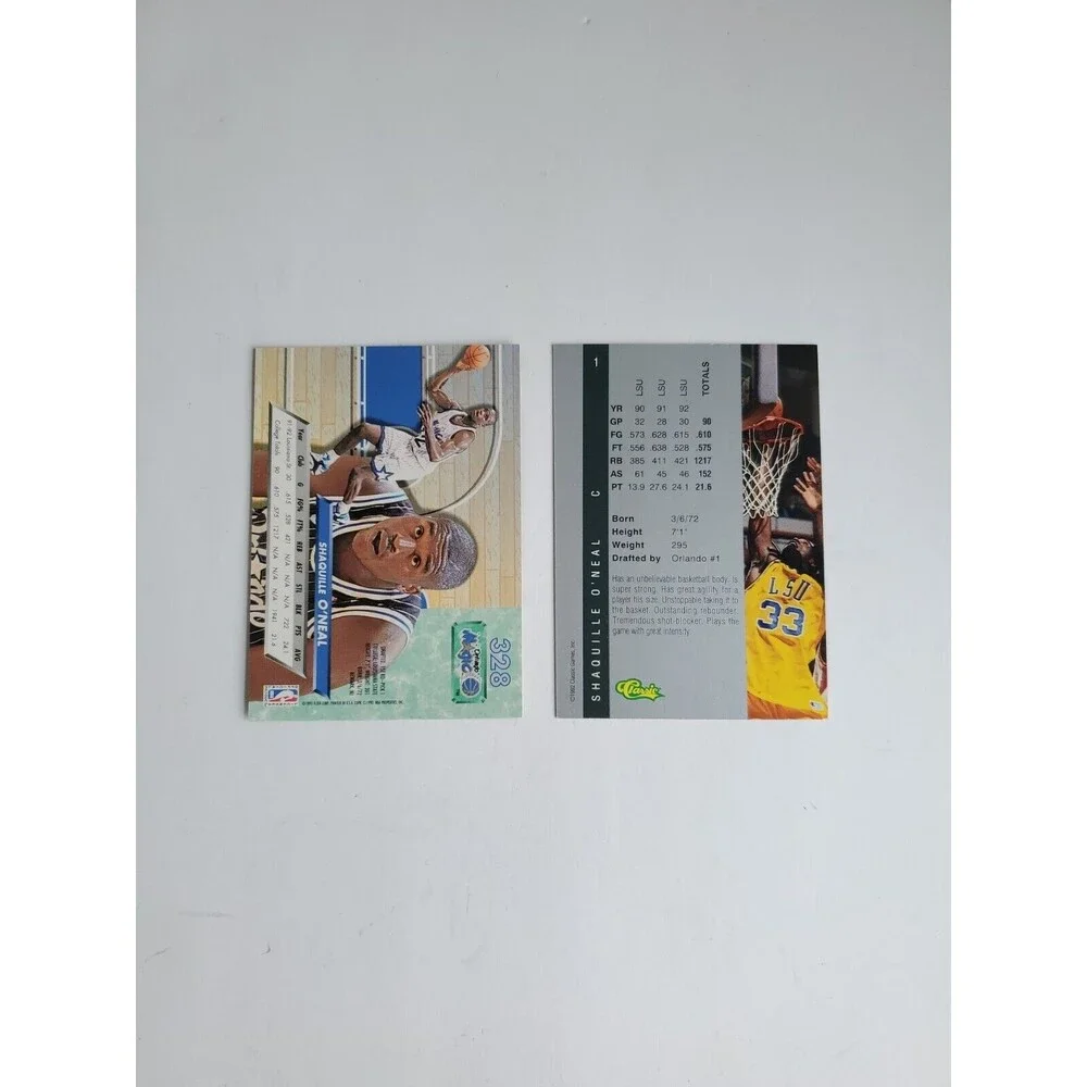 Shaquille O'Neal Basketball Rookie Cards Fleer Ultra And Classic Games Lot Of 2